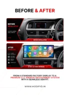 audi a4 2009-16 model android screen before&after