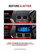Mercedes Benz C-Class 2007-2011 12.3 inch android screen- before & after