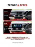 bmw 7 series 2010-2016 android screen before after