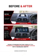 bmw X3 2005-2010 model android screen before after