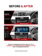 bmw x1 2016-2022 model android screen before and after